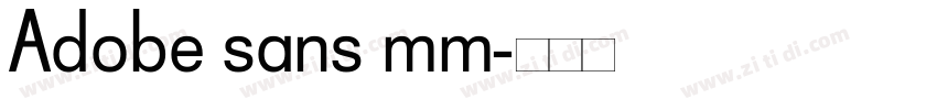 Adobe sans mm字体转换